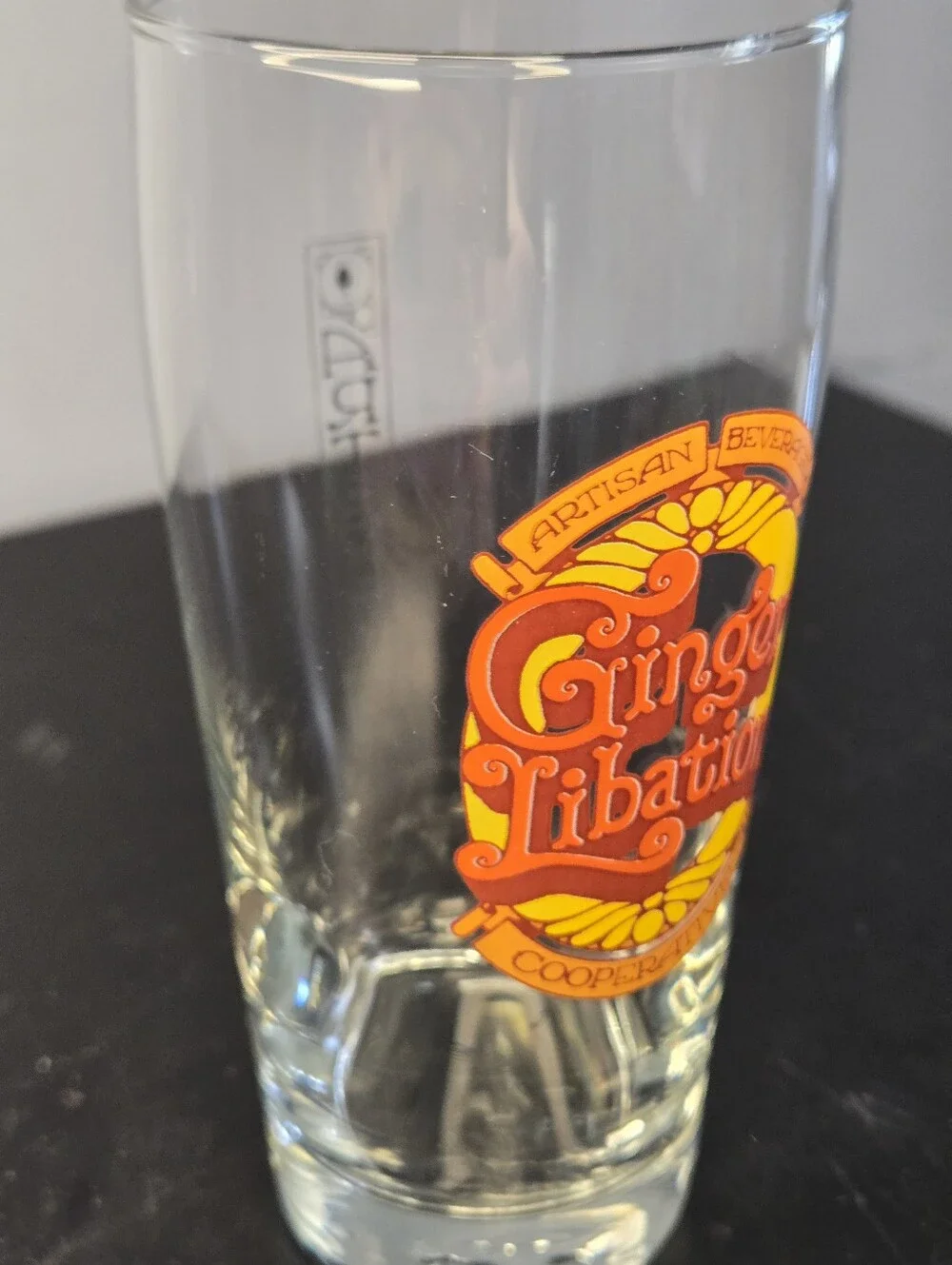 Ginger Libation from Artisan Beverage Cooperative Beer Glass 5.75